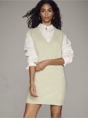 Sunday in Brooklyn Light Green Sweater Dress